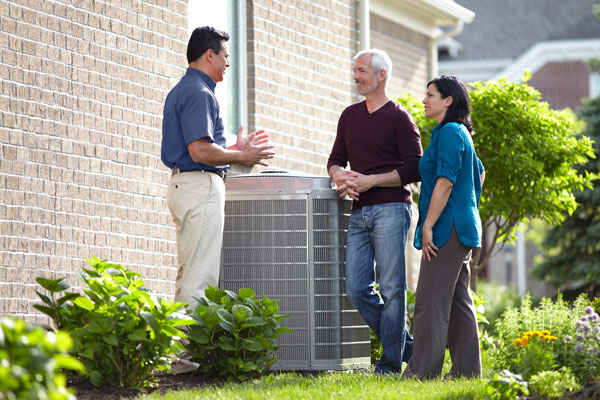 New AC unit being installed at a Florida home with pricing breakdown