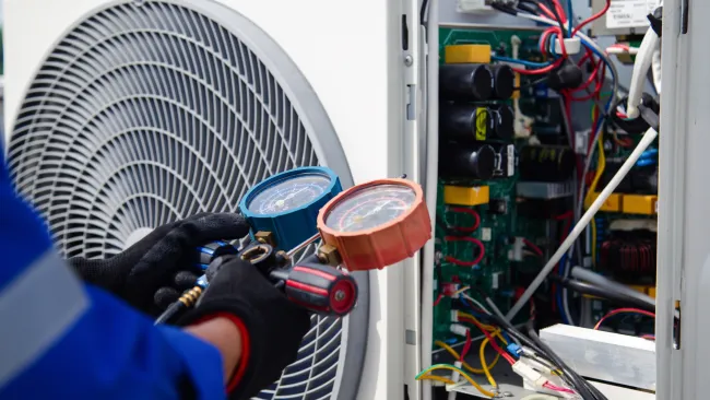 Dirty vs clean air conditioner coils showing efficiency difference